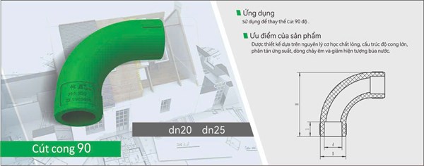 Cút cong 90 độ PPR Vasen